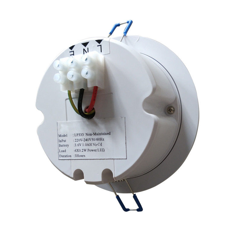 6pcs 5730 kommerzielle LED 3W Decke eingebettete Notlicht mit Batterie Backup IP20 Stahlgehäuse L117N