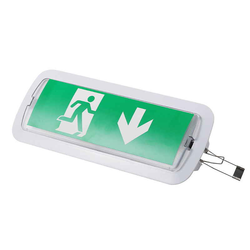 Gefrostete kommerzielle LED-Notleuchte mit wiederaufladbarem Akku, 1,5 W, nicht gewartet, deckenbündig, L116N-B