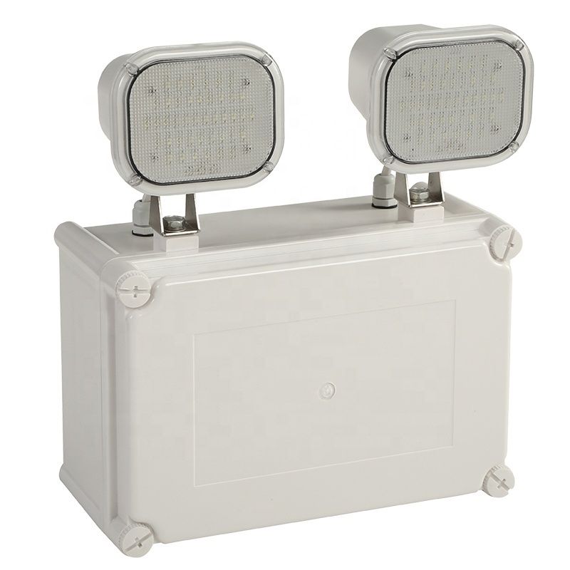 Batteriesicherung 3 Stunden LED wiederaufladbar IP65 Twin Spot Notleuchte PC-Gehäuse L107N