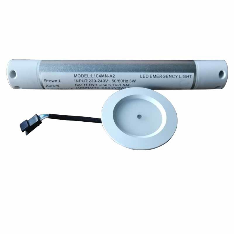Aluminiumgehäuse 3W LED wiederaufladbare Notleuchte mit Notstromversorgung IP20 Hohe Helligkeit L124N