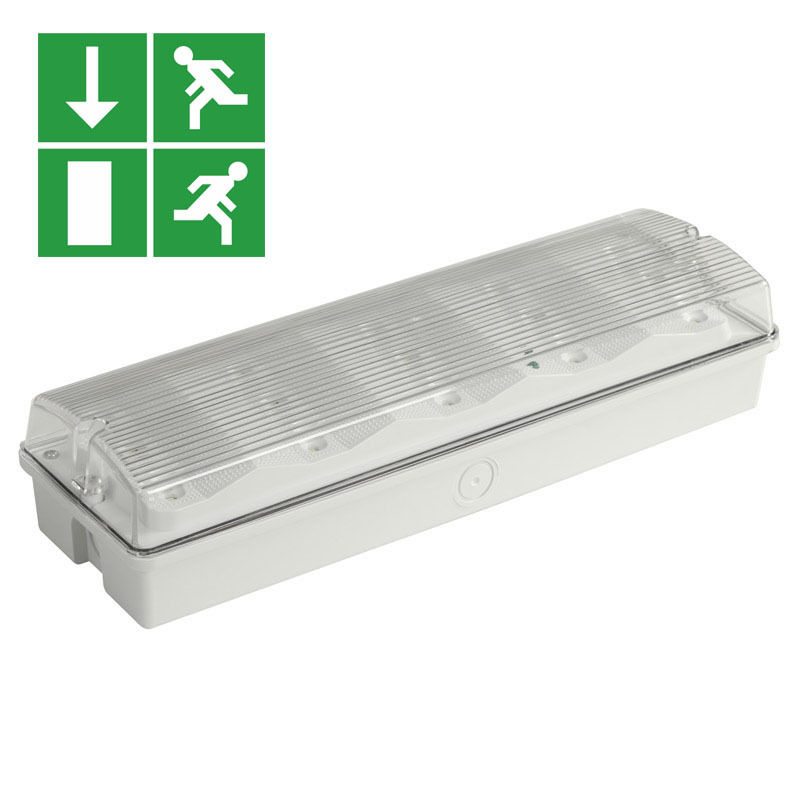 IP65 Wasserdichte LED Notlicht 3W Ni Cd Batterie Backup 15pcs 2835 SMD 6500K