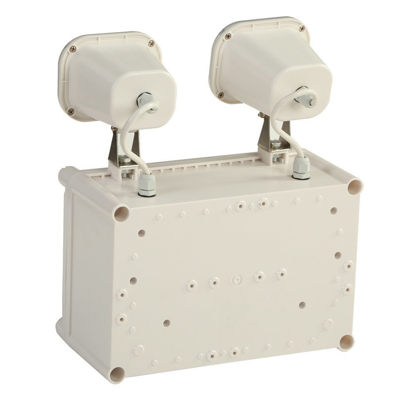 12W Twin Spot LED Notbeleuchtung IP65 Wasserdicht 6500K Kaltweiß 3 Stunden Laufzeit
