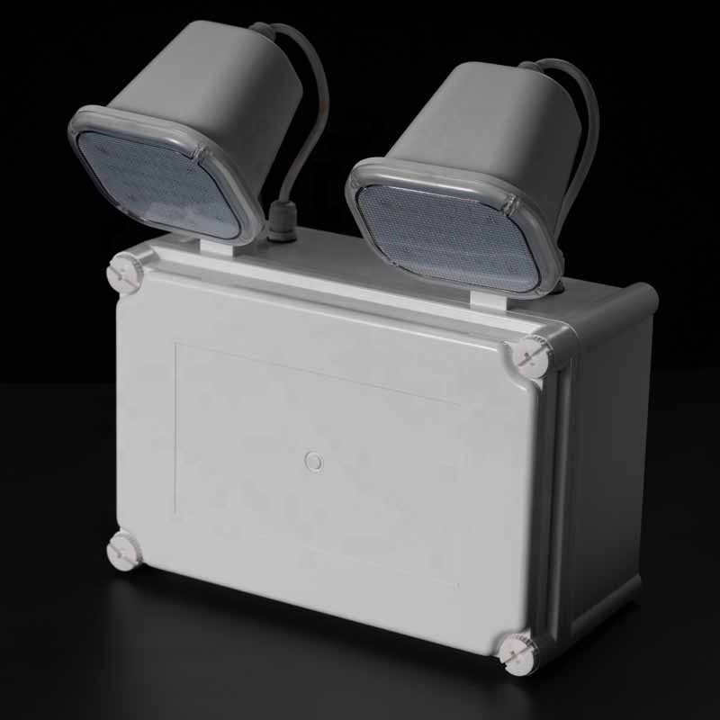 IP65 Waterproof Rechargeable Twin Spot Emergency Light with 3-Year Warranty and 220V Input