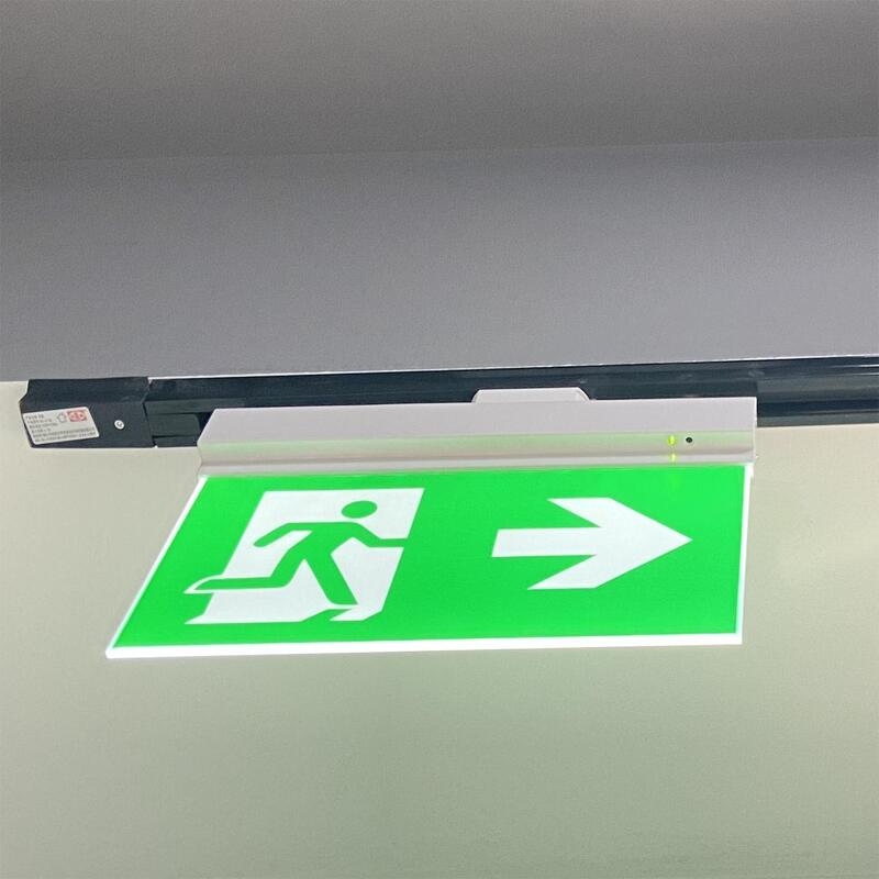 Doppelseitig wiederaufladbares LED-Notrufschild mit 3 Stunden Sicherung, Li-Ionen-Batterie und Kunststoffkonstruktion