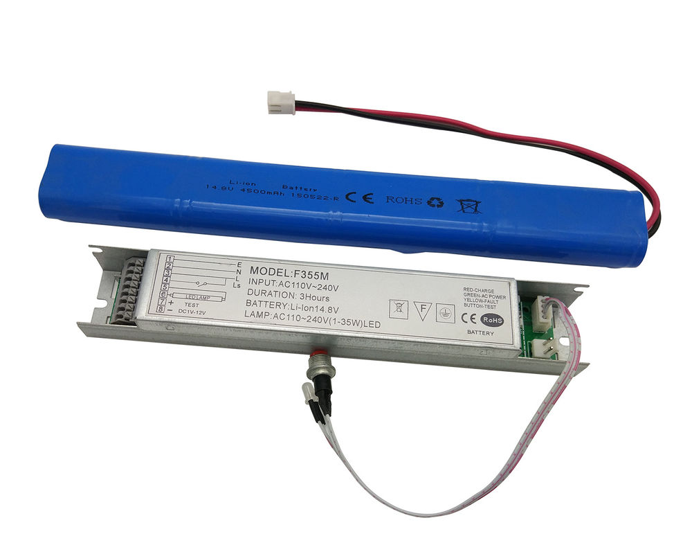 LED-Notfallumwandlungskit Selbstprüfung Li-Ionen-Batterie 1-3 Stunden Notfallzeit