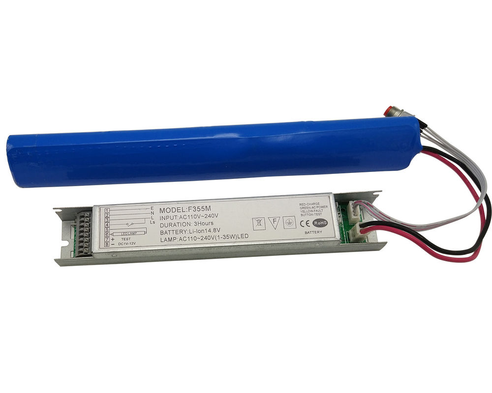LED-Notfallumwandlungskit Selbstprüfung Li-Ionen-Batterie 1-3 Stunden Notfallzeit